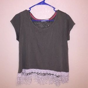 Rewind fringed top